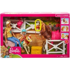 Barbie Reitspaß Spiel-Set mit Puppen, Pferd und Pony