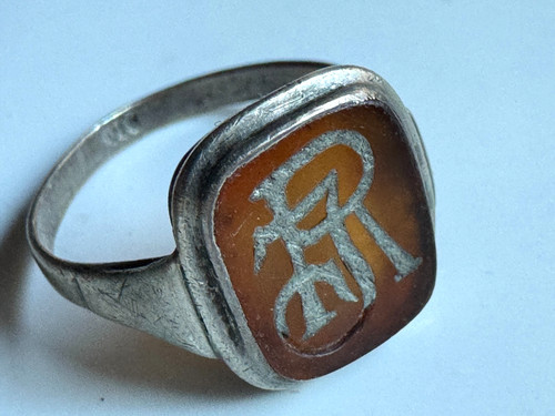 Art deco ring karneol - karneol, mit