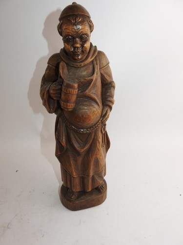 Holzfigur kellermeister mönch - kellermeister,