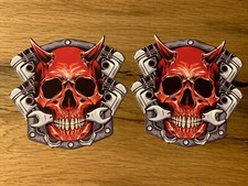 2x DEVIL Skull Aufkleber Auto