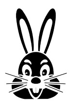 Schablone " Osterhasenkopf