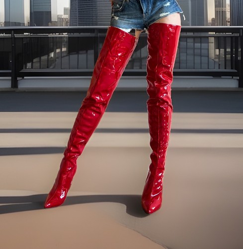 Lack overknee stiefel crotch - overknee,