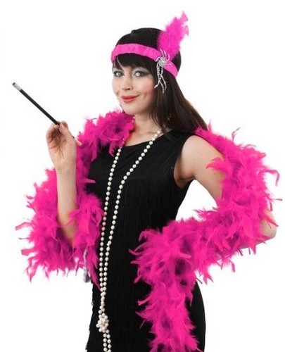 Damen rosa flapper set - damen,