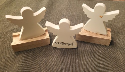 Schutzengel mit holzbank - schutzengel,