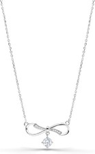 Infinity Halskette Damen 925 Sterling Silber Zirkonia Anhänger elegant
