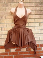 Mika braun Neckholder gerafft