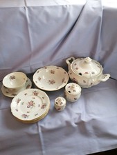 Reichenbach Porzellan Eßservice Eßgeschirr Barockstil Konvolut Aprikosen-Rand 