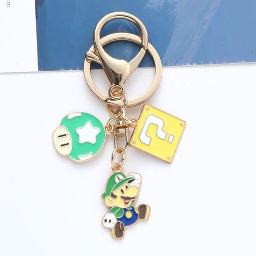 Luigi gold schlüsselanhänger - luigi,