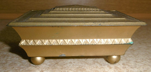 Antike dose deckeldose messing - dose,