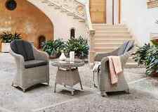 Dreiteilige Sitzgruppe "Malaga", altweiß, für Garten und Terrasse