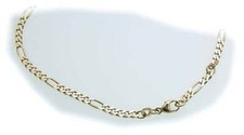 Fußkette 25cm 23 cm 585 Gold Figarrokette schwer Gelbgold Damen Qualität 14 kt  