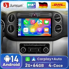2+64GDAB+ Carplay für VW Tiguan 1 NF Golf Plus  Android 14 Autoradio GPS Navi