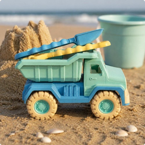 Strandset mit strohballen - mit,