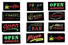 LED Schild Leuchtreklame Werbung Stopper Leuchtschild Sign Display Neon