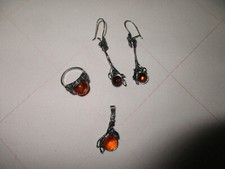 Bernstein Schmuck Set in Stil