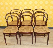 Thonet Set von 6 Bugholz