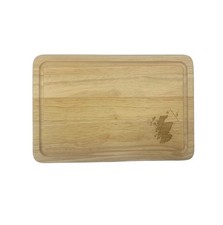 Schottland Karte graviert Holz