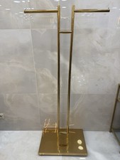 KLEIDERSTÄNDER GARDEROBENSTÄNDER KLEIDERSTANGE MIT ABLAGEN METALL SCHWARZ/WEIß