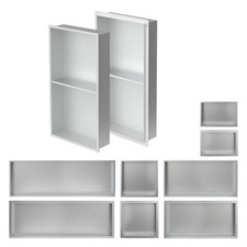 Wandnische Duschnische Duschablage Edelstahl Duschregal mit Rahmen oder randlos