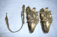 3 antike Gardinen Raffhalter feuervergoldet Frankreich
