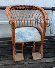 DDR Fahrradkorb Fahrradsitz für Kinder aus Weide gepolstert