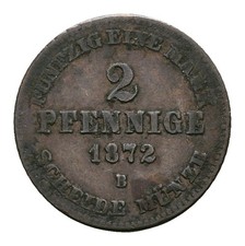 Mecklenburg-Schwerin 2 Pfennig 1872 B Friedrich Franz II. ss