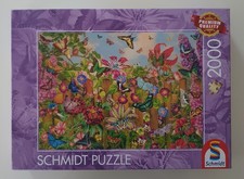 Schmidt Puzzle 2000 Teile wunderschöner Schmetterlingsgarten komplett neuwertig