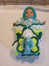 Puppe DDR mit Babydecke 