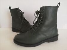Damen Schuhe Stiefel Boots Blackstone ROSIN Gr 38 dunkel grün Leder Pelz