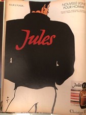 ◕ Vintage Werbung Advertising Luxus Parfum Jules Christian Dior ◕ Dez. 1980 ◕