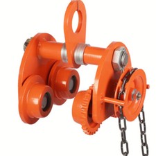 2T Laufkatze Handfahrwerk Rollfahrwerk Seilwinde Kettenzug mit Haspelkette Kran