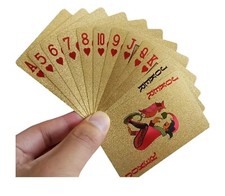 Gold Poker Karten Set Romme