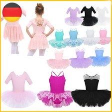 DE Mädchen Ballett Tanzkleid Baumwolle Gymnastik Leotard Tutu Tanzbekleidung
