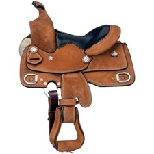 Neu 8" Western Pferd rau Leder Sattel Pony Kinder Miniatur Tack Set.