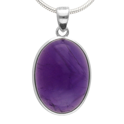 Amethyst anhänger oval - anhänger,