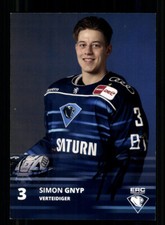 Simon Gnyp ERC Ingolstadt Autogrammkarte Original Signiert + A 242049