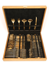 Hochwertiges Design Bronze Besteck massiv für 8 Personen