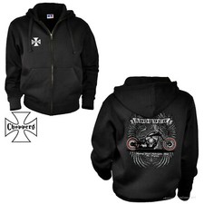Biker Jacke Sweatshirt Hoodie Motorrad classic Chopper Bobber *4219 bl