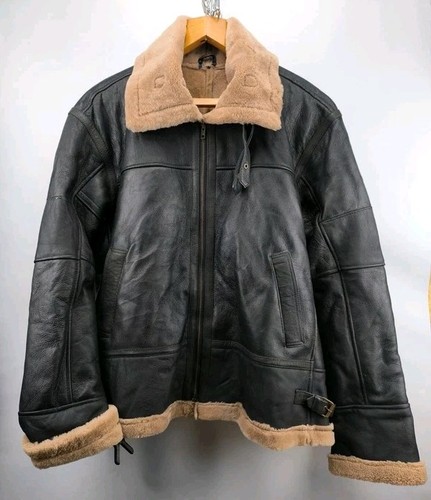 Shearling lederjacke - b-3,