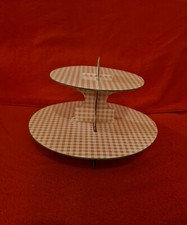 ETAGERE-TORTEN- & CUPCAKE- -STÄNDER-2 STÜCK- 2 EBENEN-PAPPE- ROSE' & WEISS-NEUW.