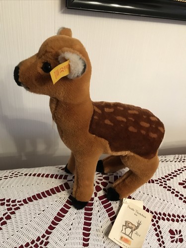 Steiff reh mit knopf - reh, fahne