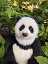 Künstlerteddy Künstlerbär Panda OOAK Handmade Yuki Mohair