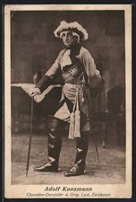 Ansichtskarte Komiker Adolf Kunzmann verkleidet sich als Friedrich der Große 