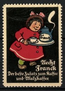 Reklamemarke aecht franck - reklamemarke,