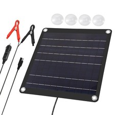 12V Solarpanel Ladegerät für kfz Autobatterie tragbares Solarmodul Aufladen 10W