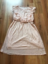 H&M Mama Mutterschaft Kleid, Blusenkleid, Midikleid Gr. XL, 44 rosa Rüschen TOP!