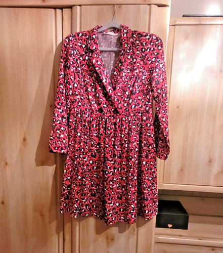 Damenkleid rot schwarz - gr.36,