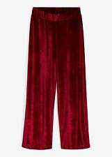 Samt-Hose Gr. 36/38 Bordeaux Damenhose Freizeit-Pants Neu