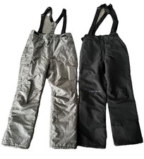 2x Kinder Skihose Schneehose Ziener schwarz, Yigga grau Gr.164