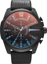 Diesel Herrenarmbanduhr Mega Chief DZ4323 Chronograph 59 mm Leder